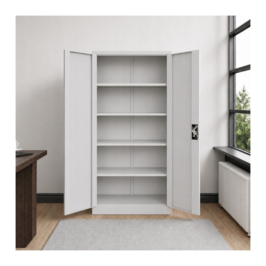 Iron Mate MARS metāla garāžas skapis 185 x 90 x 45 pelēks RAL7035 – 4