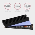 Axagon CLR-M2L10 Passive aluminum heatsink for all M.2 SSDs, size 2280, high 10 mm.