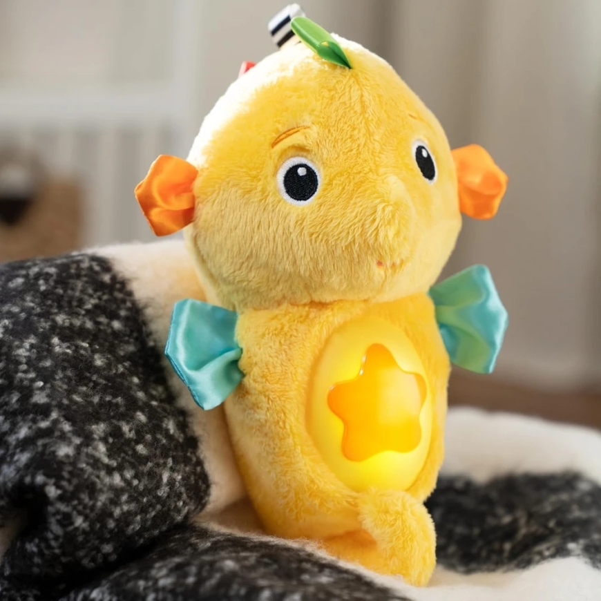 BABY EINSTEIN rahustav plüüšmänguasi Seahorse Soother, kollane, 17400-000 – 5