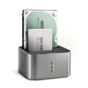 Axagon ADSA-DC HDD/SSD dokstacija USB 3.2 Gen 1 (3.1 Gen 1) Type-A Pelēks