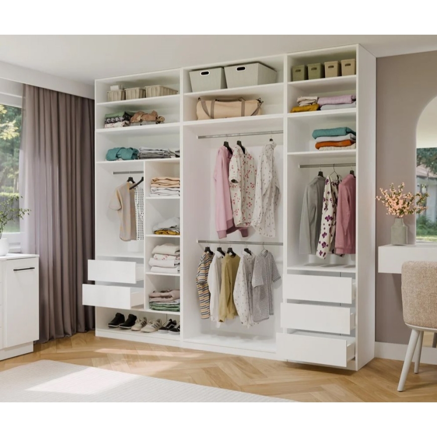 OPENO 100 WHITE Extension Unit – Modular Wardrobe Shelf, 100 cm, for the Bedroom – 5
