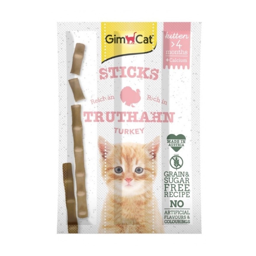 GIMCAT Sticks Kitten Turkey - cat treats - 3x3g