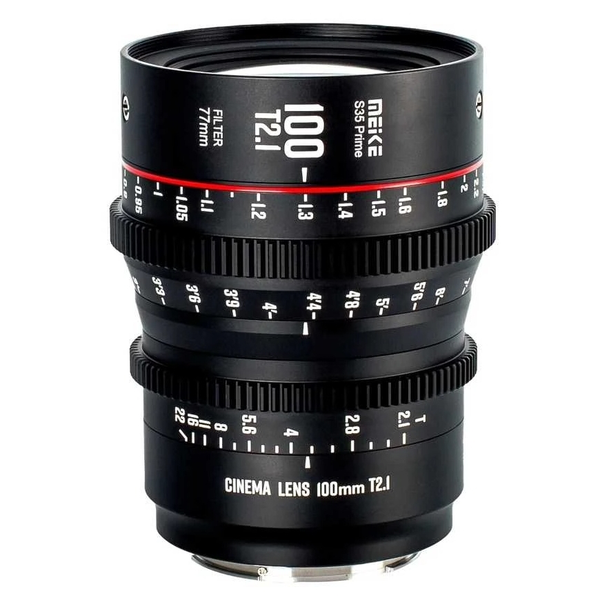 Objektīvs - Meike MK 100mm T2.1 EF montāža, 0.9m fokuss, 12 asmeņu diafragma – 4