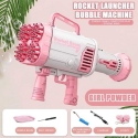 Пистолет-ракетница Riff Rocket Bazooka 64, пузырьковый, розовый Пистолет-ракетница Riff Rocket Bazooka 64, пузырьковый, розовый