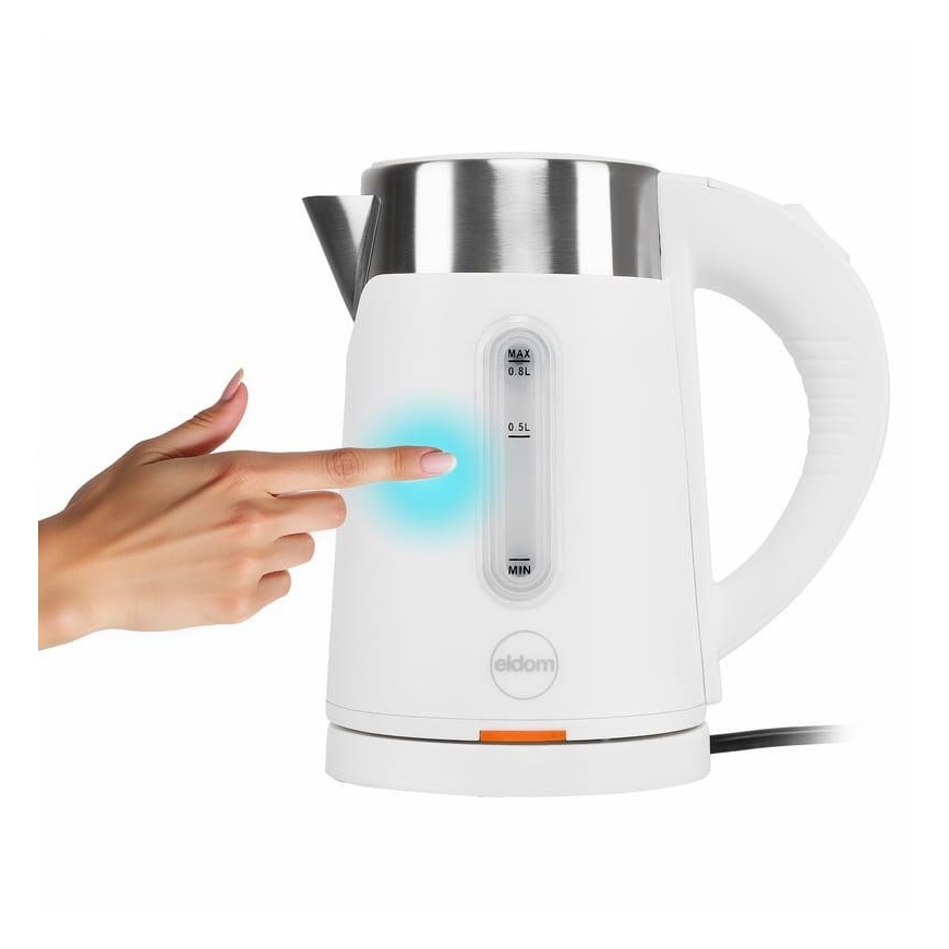 ELDOM C185 B TRIPO JUHTMETA KETTLE 0.8 L 1000 W VALGE – 4