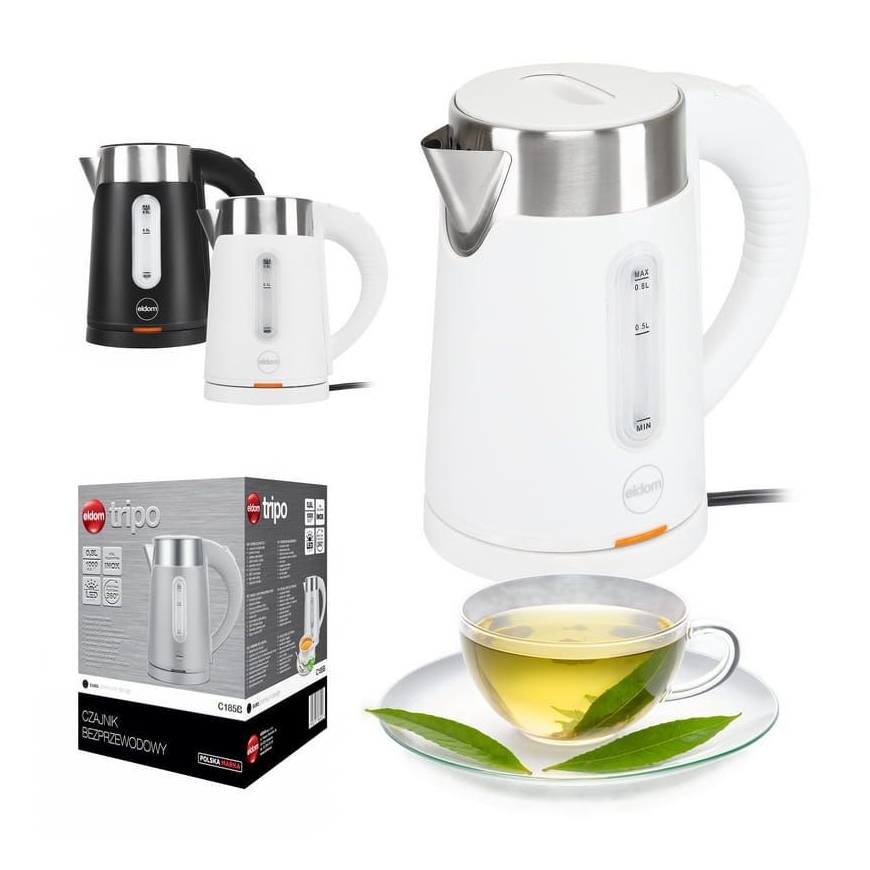 ELDOM C185 B TRIPO BEZVADA KETTLE 0.8 L 1000 W BALTS – 5