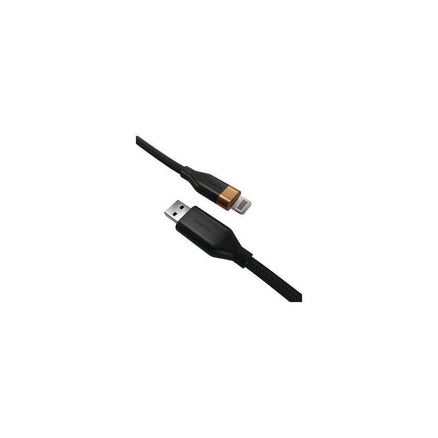 Duracell DRU5022A Lightning-kaapeli 2 m Musta