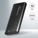 Axagon EEM2-SBC External USB-C 3.2 Gen 2 metal box for M.2 SATA SSD disks. Screwless