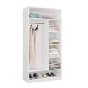 OPENO Modular Wardrobe SET 260/200 VALGE Sahtlid, Rippredelid, Riiulid – Suur – Magamistuba