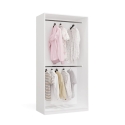 OPENO Modular Wardrobe SET 260/200 WHITE Drawers, Hanging Rails, Shelves – Large – For the Bedroom OPENO Modular Wardrobe SET 260/200 WHITE Drawers, Hanging Rails, Shelves – Large – For the Bedroom