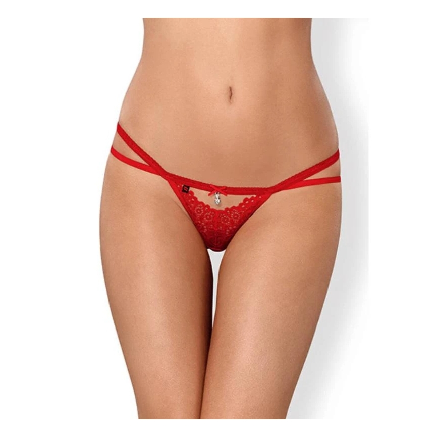 Obsessive Obsesinis - 838-THO-3 stringid Punane S/M