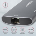Axagon HMC-6M2 док-станция для ноутбука Проводная USB 3.2 Gen 1 (3.1 Gen 1) Type-C Алюминий Axagon HMC-6M2 док-станция для ноутбука Проводная USB 3.2 Gen 1 (3.1 Gen 1) Type-C Алюминий