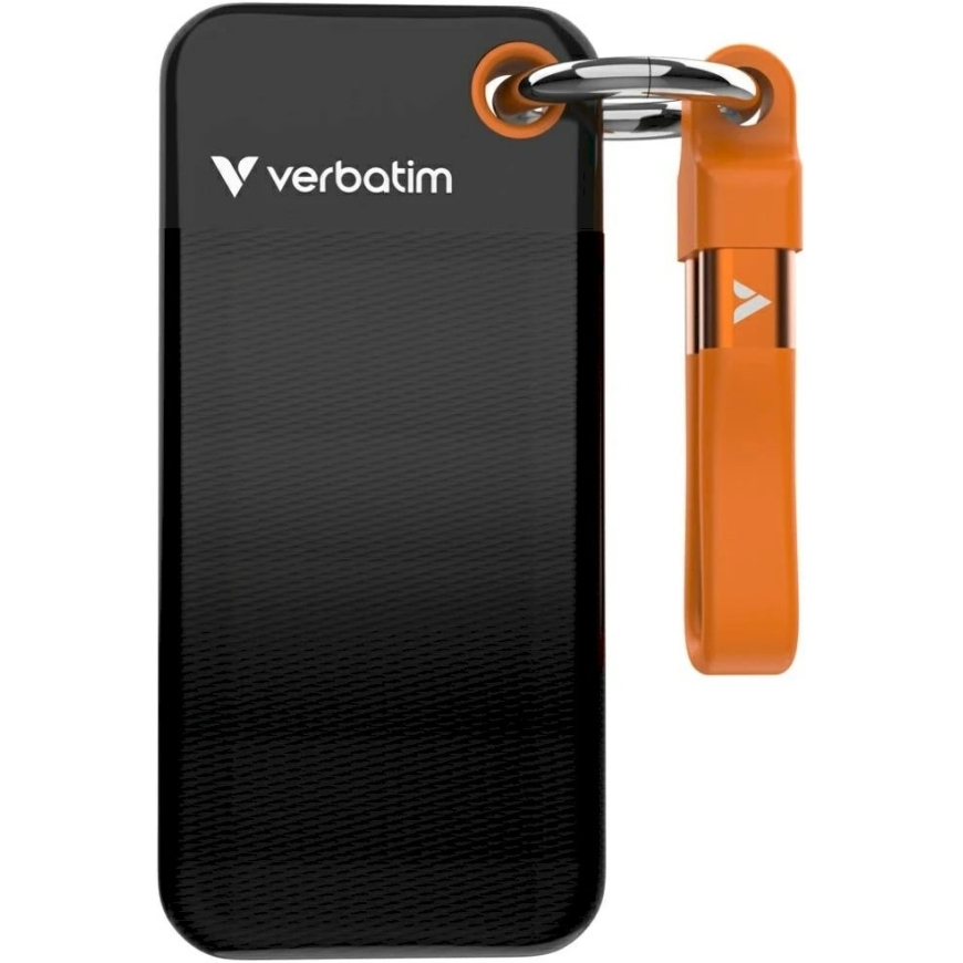 Verbatim Pocket SSD 256GB USB-C 3.2 gen.2 melni-oranžs 32418 – 2