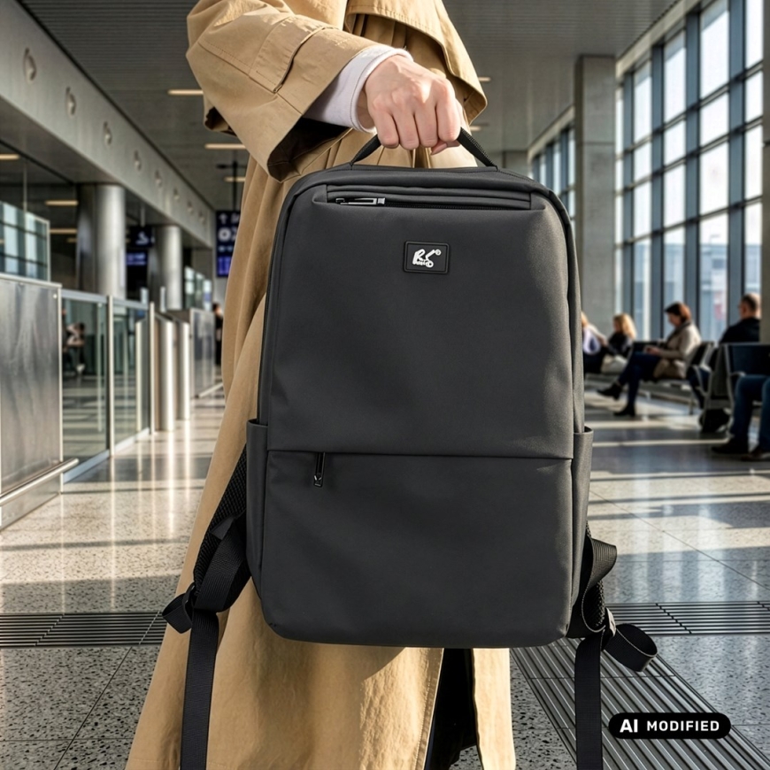 NanoRS Laptop Backpack, 15.6", Black, 41x29x14, Waterproof RS202 B – 5