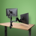 R-Go Tools Monitorarm R-Go Caparo, verstelbare dubbele monitorarm met gasveer, 100% circulair, 3-9 k