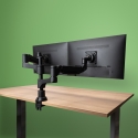 R-Go Tools Monitorarm R-Go Caparo, verstelbare dubbele monitorarm met gasveer, 100% circulair, 3-9 k