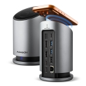 Axagon HMC-WL9 dokstacija Vadu USB 3.2 Gen 2 (3.1 Gen 2) Type-C Pelēks Axagon HMC-WL9 dokstacija Vadu USB 3.2 Gen 2 (3.1 Gen 2) Type-C Pelēks