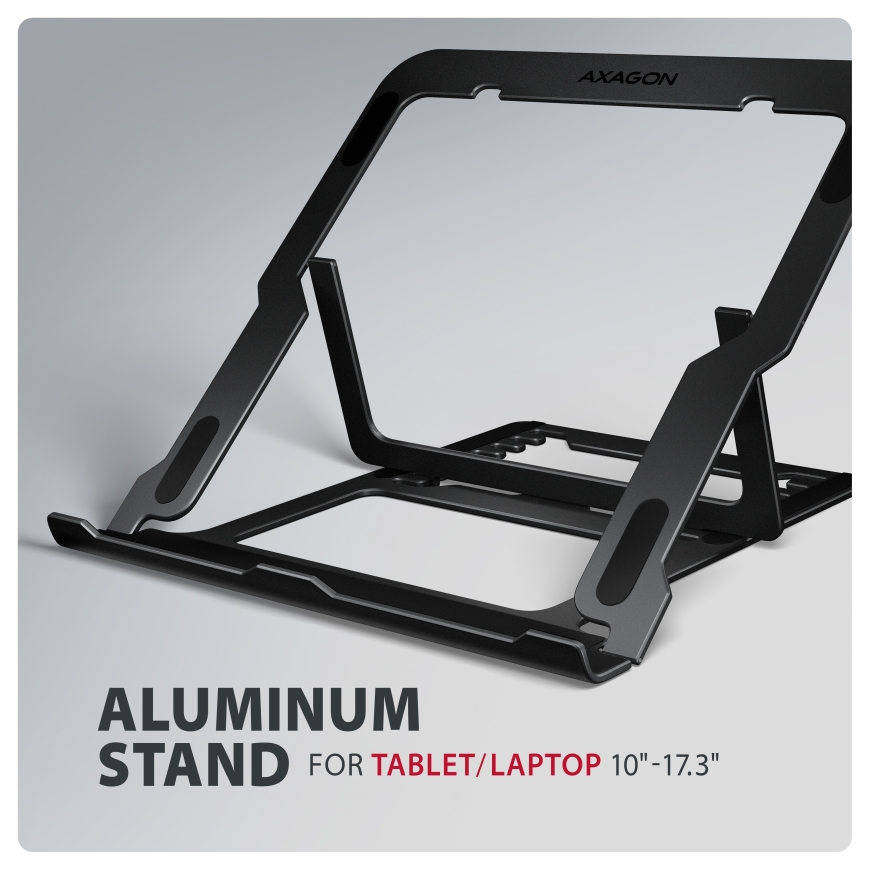 Axagon STND-LAB Laptop-Ständer, höhenverstellbar, faltbar, Aluminium – 2