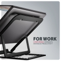 Axagon STND-LAB Aluminum stand for laptops size 10"–17.3". Eight adjustable height and angle. Black 