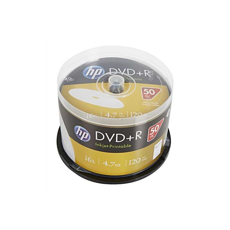 Verbatim HP DVD+R, tindiprinteri jaoks, DRE00026WIP-3, 4,7 GB, 16x, koonus, 50 tk, 12 cm, andmete arhiveerimine