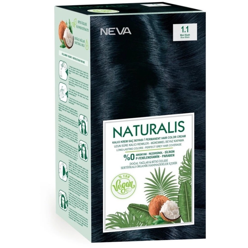 Naturalis Neva, Permanent Hair Dye, 1.1 Black Blue, 150 ml For Women – 2