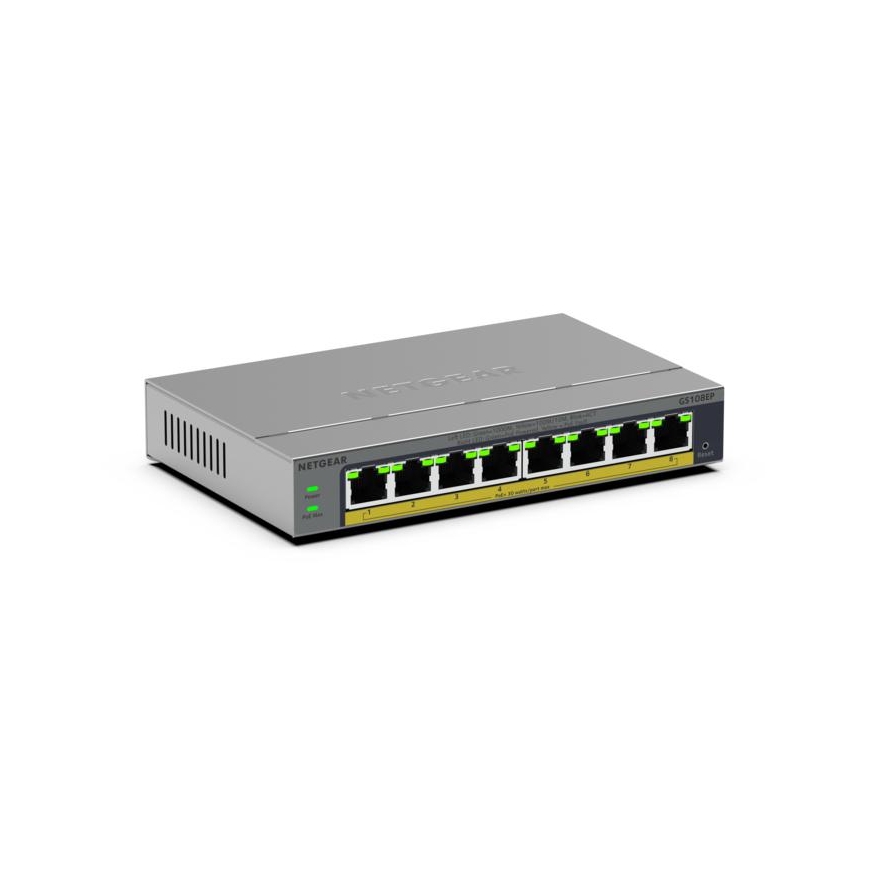 NETGEAR GS108EP Управляемый L2/L3 Gigabit Ethernet (10/100/1000) Серый