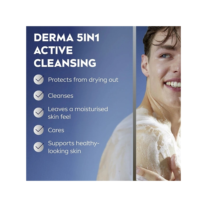 Nivea „Men Fresh Kick“ dušigeel näole, kehale ja juustele, 250 ml – 3