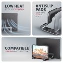 Axagon STND-VG Vertikaler Laptop-Ständer, einstellbare Breite, Aluminium Notebook & tablet stand Сер