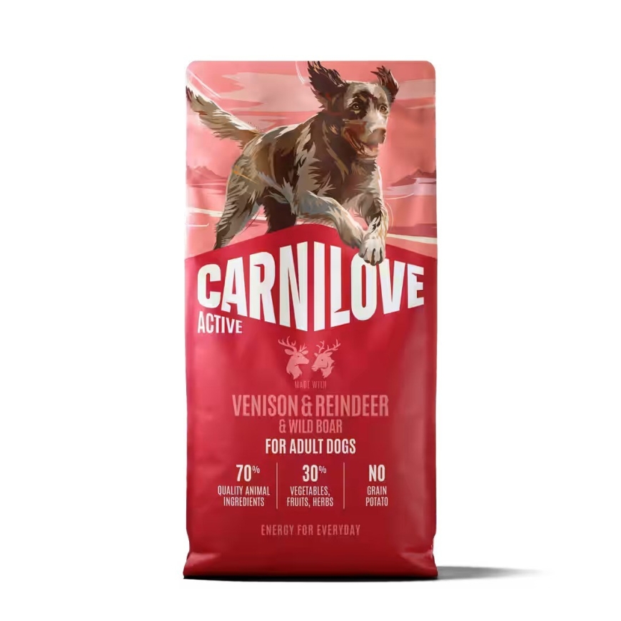 CARNILOVE Active Оленина и Северный олень - сухой корм для собак - 12кг