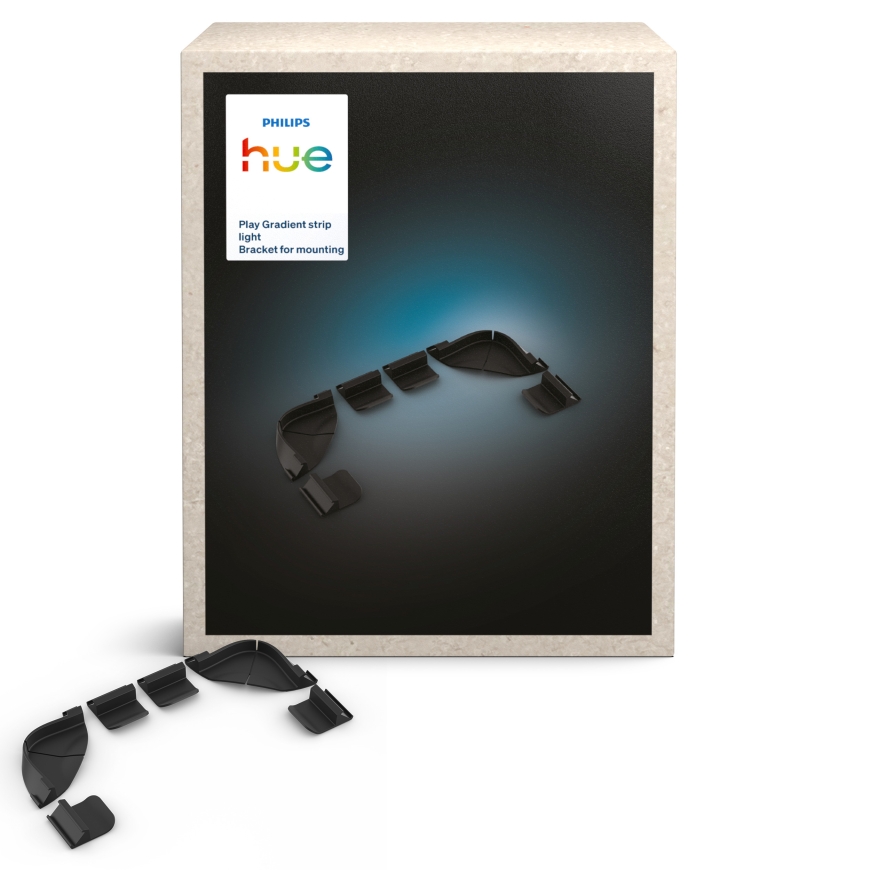 Philips Hue Play Gradient Lightstrip Mounting Kit, Black – 3