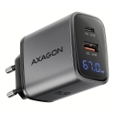 Axagon ACU-PQ67D PD3.0 & QC4+ 2xOUTPUTS, LCD display, wall charger 67W