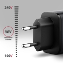 Axagon ACU-PQ67D PD3.0 & QC4+ 2xOUTPUTS, LCD display, wall charger 67W