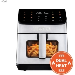 Tesla AirCook DualHeat QD65 XXL Digitaalinen Ilmapyöri kahetasoin lämpenemisella
