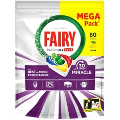 Indaplovių kapsulės Fairy PLAT+ Lemon MM, 60 vnt.