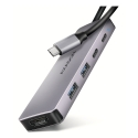 Axagon HMC-5H60 USB 5Gbps hub, 2x USB-A, 1x USB-C, HDMI 4k/60Hz, PD 100W, USB-C cable