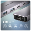 Axagon HMC-5H60 USB 5Gbps hub, 2x USB-A, 1x USB-C, HDMI 4k/60Hz, PD 100W, USB-C cable