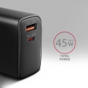 Axagon ACU-PQ45 PD3.0 & QC4+ 2xOUTPUTS wall charger 45W