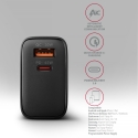 Axagon ACU-PQ45 QC 3.0, 4.0/AFC/FCP/PPS/PD, 45W, schwarz - Netzladegerät mit USB-A und USB-C Schnitt Axagon ACU-PQ45 QC 3.0, 4.0/AFC/FCP/PPS/PD, 45W, schwarz - Netzladegerät mit USB-A und USB-C Schnitt