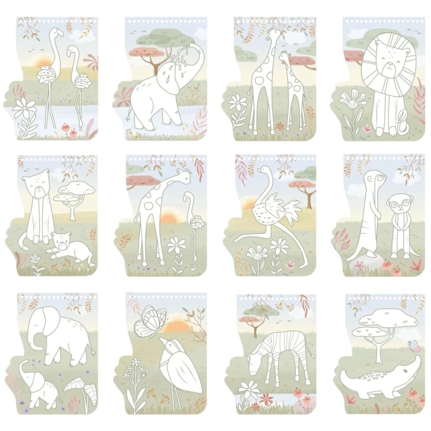 Little Dutch Coloring Book Flamingo 'Safari Friends' – 2