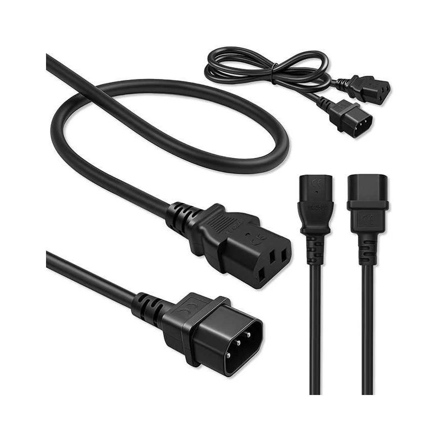 Qoltec Virtajohto IEC C13-C14 3x0.75mm² 2m – 3