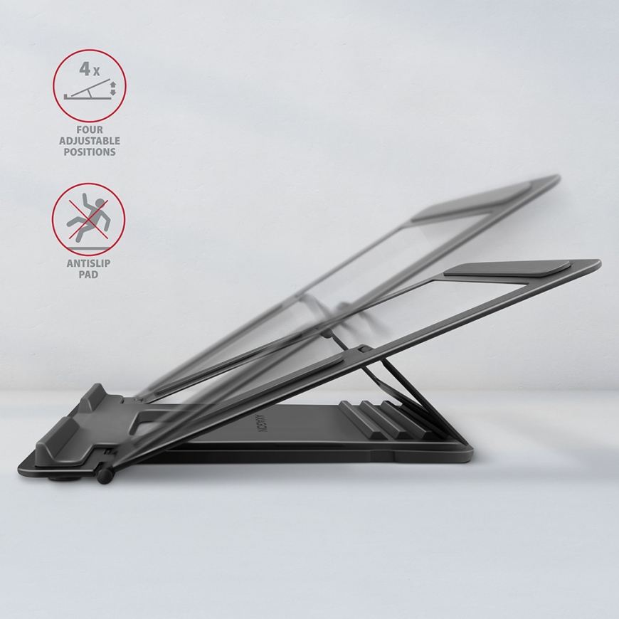 Axagon STND-L sülearvuti raam & alus Sülearvuti ja tahvelarvuti alus Hall 43,9 cm (17.3") – 2