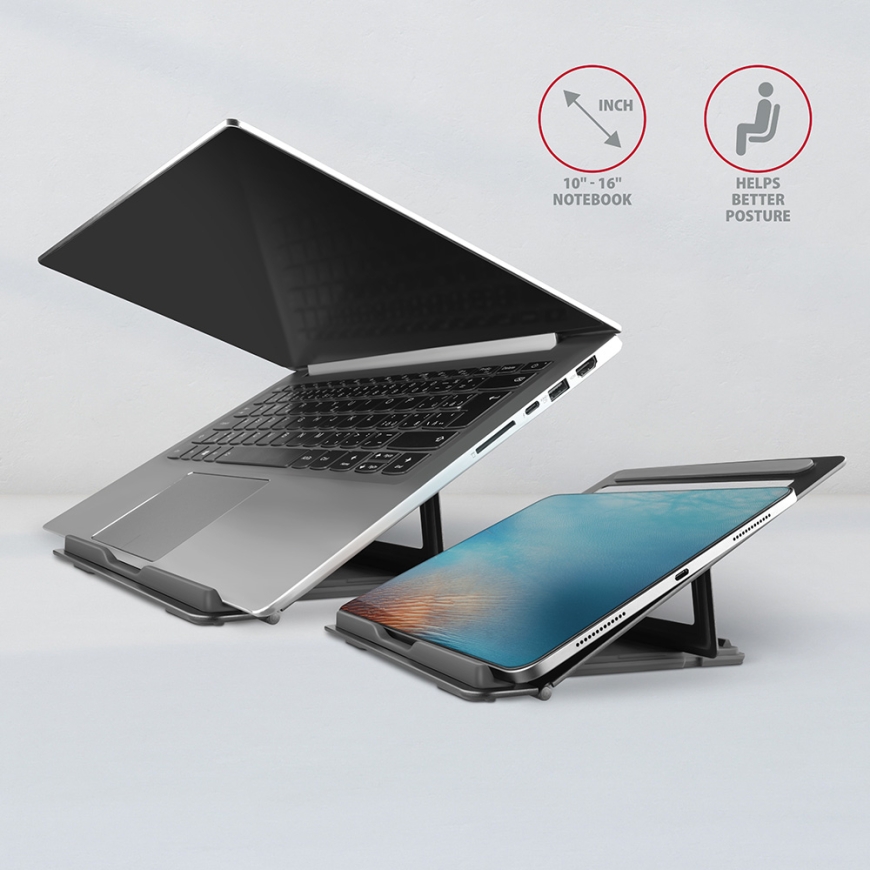 Axagon STND-L подставка для ноутбука Notebook & tablet stand Серый 43,9 cm (17.3") – 4
