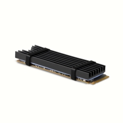 Axagon CLR-M2L6 arvuti jahutussüsteem M.2 NVMe SSD, SSD-draiv Kütteseade/radiaator Must 1 tk