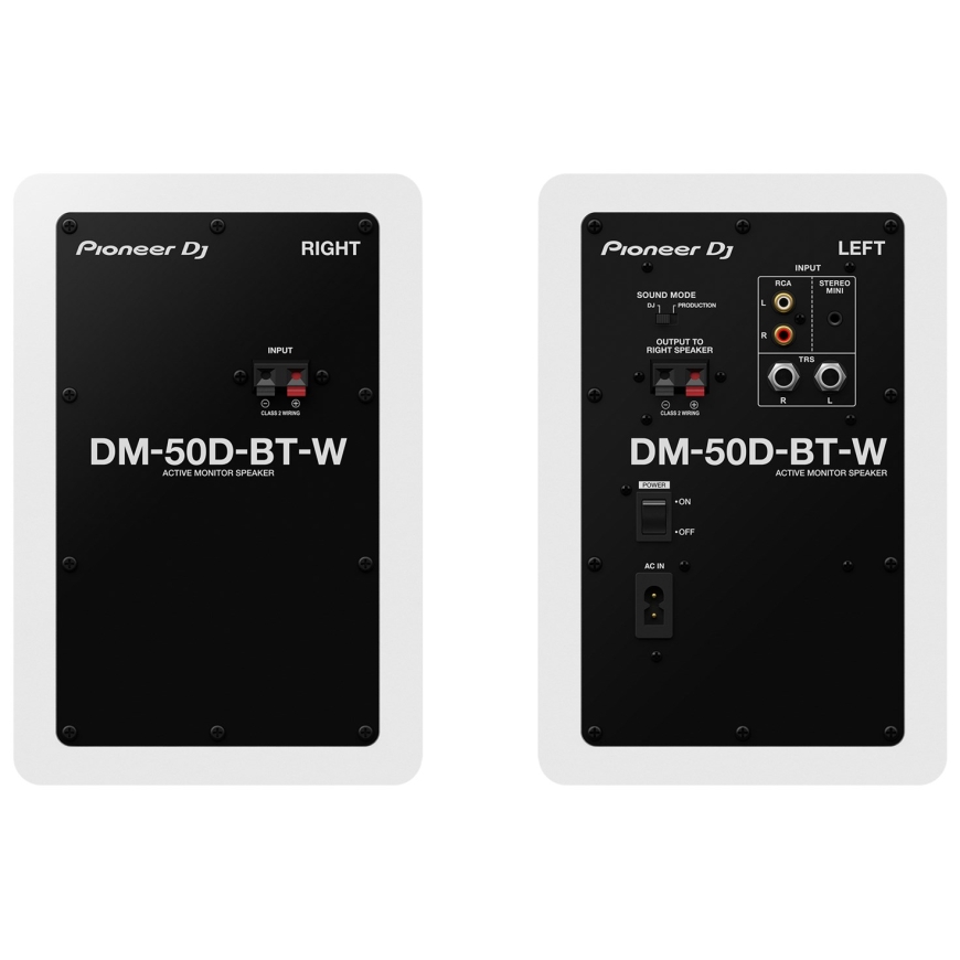 Pioneer DM-50D-BT-W Aktiivinen monitorikaiutin 3.4 tuumaa 25 W 1 pari 2-tie Valkoinen Langallinen ja Langaton 50 W – 3