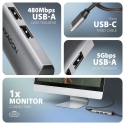 Axagon HMC-H3A USB 5Gbps hub, 3x USB-A, HDMI 4k/30Hz, 15cm USB-C cable Axagon HMC-H3A USB 5Gbps hub, 3x USB-A, HDMI 4k/30Hz, 15cm USB-C cable
