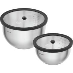 ZWILLING FRESH & SAVE Rinkinys 2 stalowych misek su dangteliu - sidabrinė