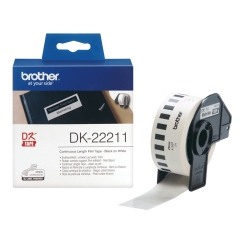 Brother DK-22211 marķēšanas lenta Melns uz balta