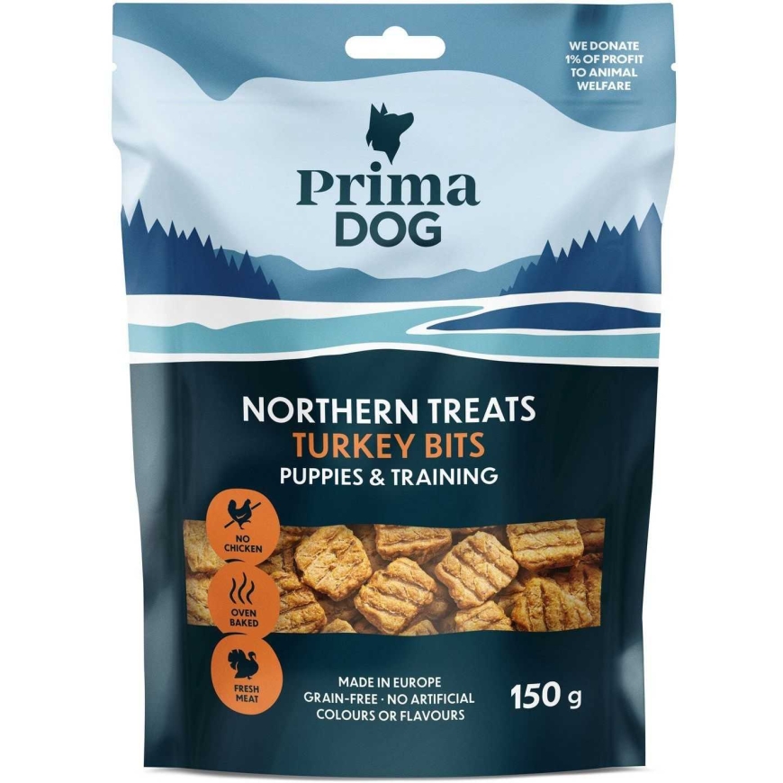 PRIMA Pohjoiset Herkut Turkki Palat Pennuille ja Koulutukseen 150g