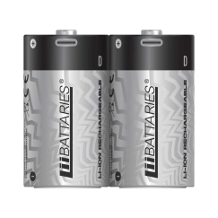 Liibattaries USB-C Lādējamās litija jonu baterijas LR20 D 6500mAh (2gab)
