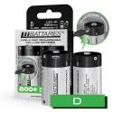 Аккумуляторы Liibattaries USB-C Перезаряжаемые литий-ионные LR20 D 6500mAh (2шт)